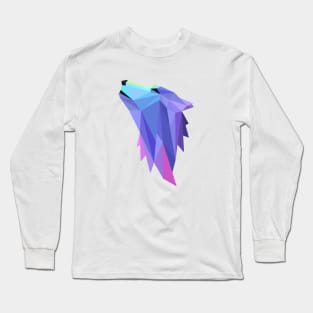 MINIMALIST POLYGON WOLF Long Sleeve T-Shirt